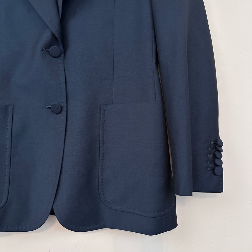 Gucci Uniform Blazer Mohair Wool Dark Teal - Picture 5 of 13